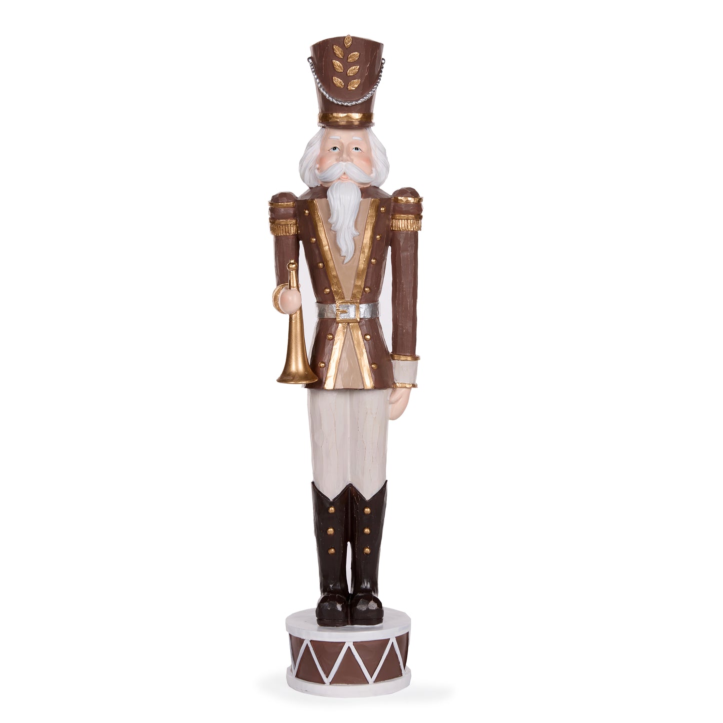 52 Cm Brown And Copper Nutcracker With Trumpet