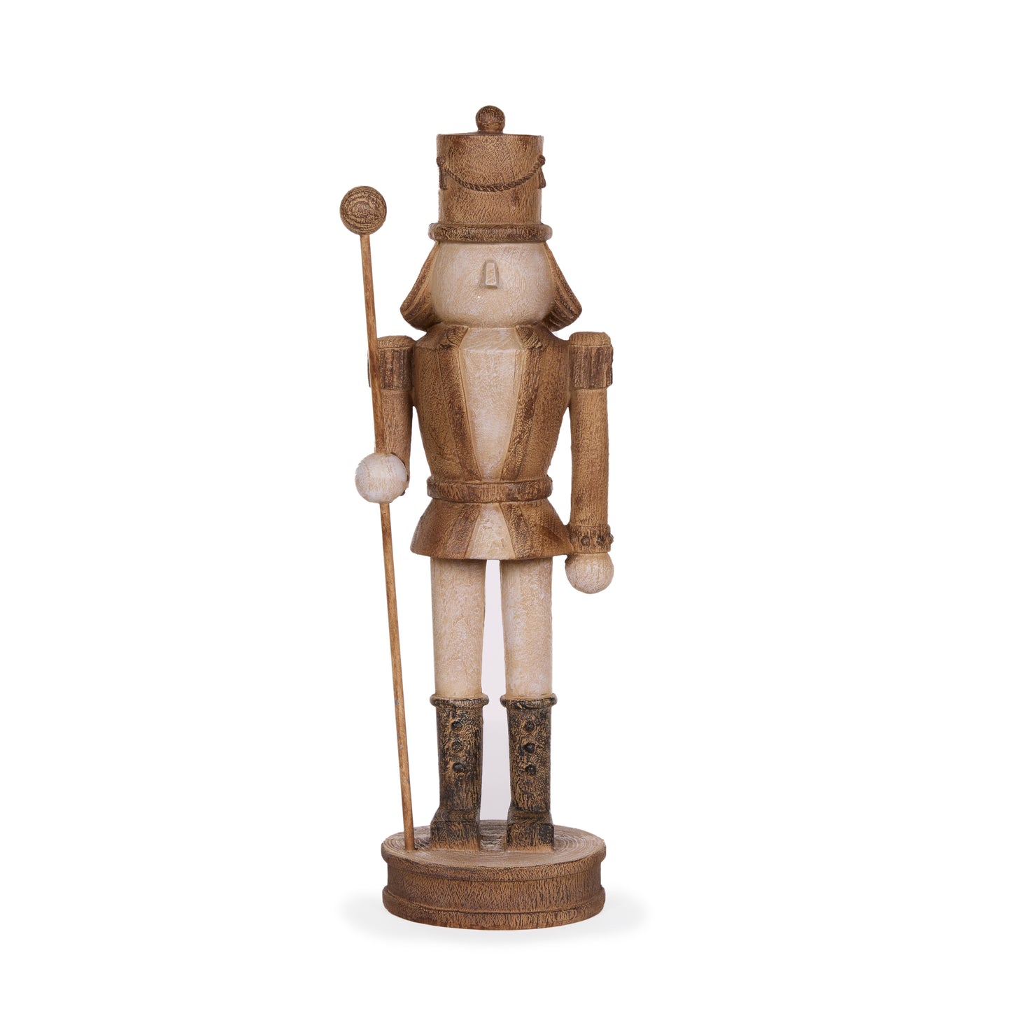 Woodgrain Nutcracker With Staff