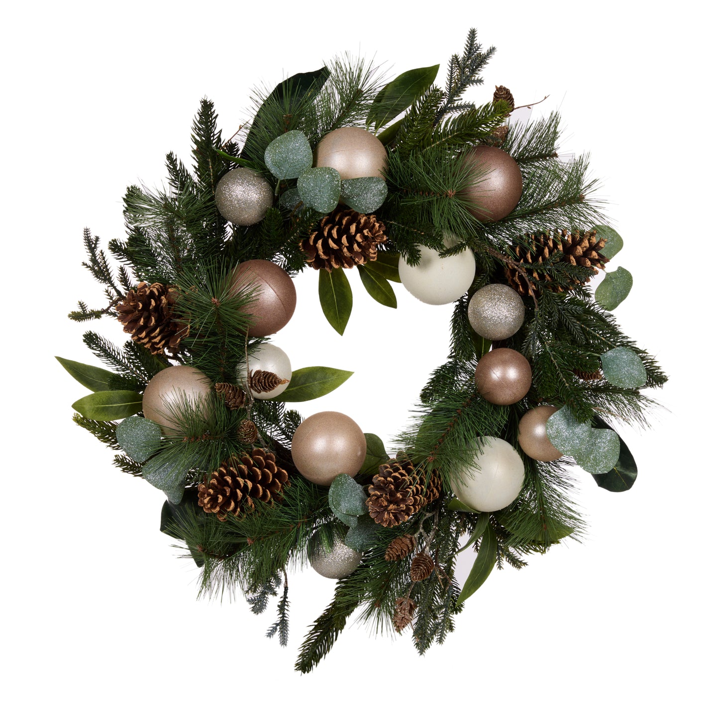 61 Cm Copper Hues Bauble Wreath