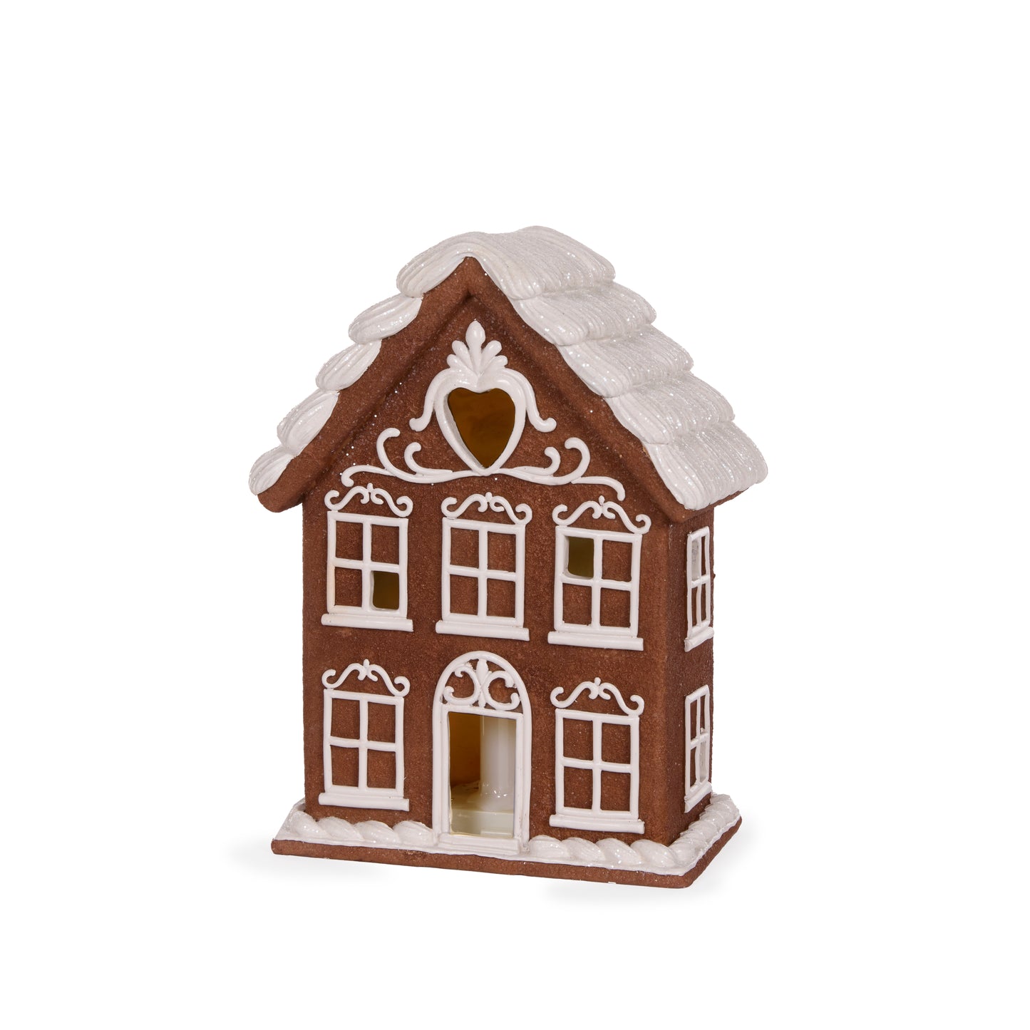 Led Gingerbread Cottage With Windows