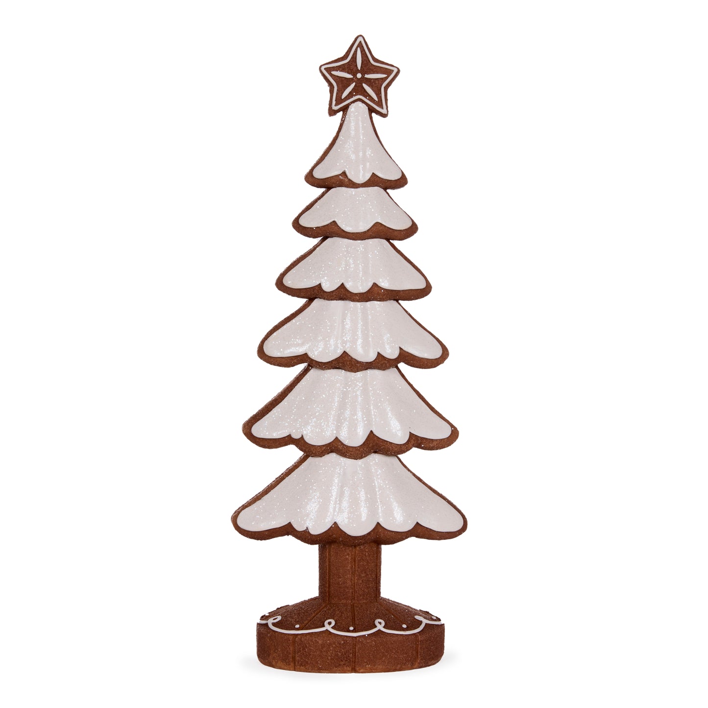 38.5 Cm Iced Gingerbread Tree