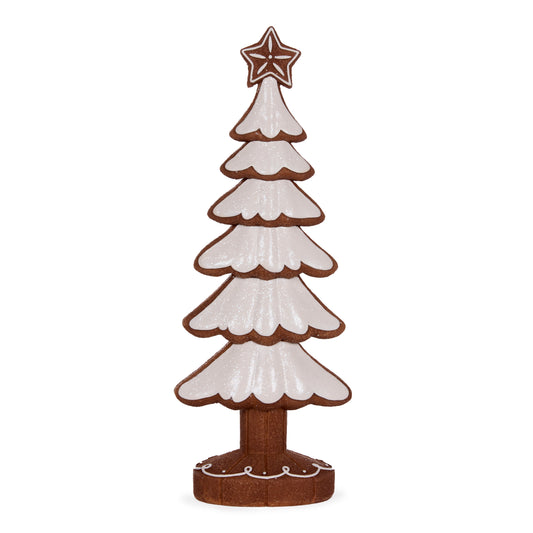 38.5 Cm Iced Gingerbread Tree