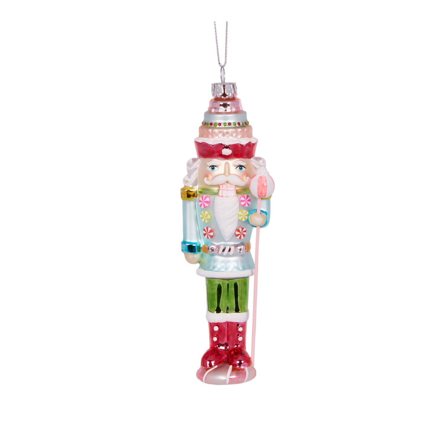 Glass Pastel Nutcracker Hanging