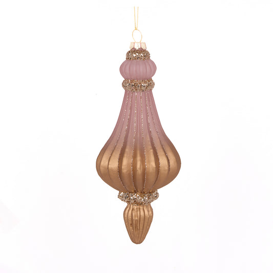 Glass Chandelier Finial Brown