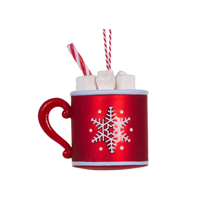 Glass Snowflake Mug Hanging