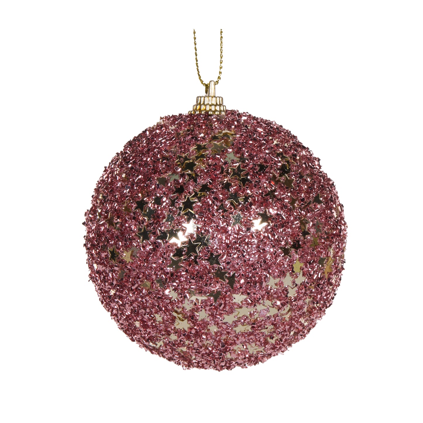 Pink Confetti Stars Bauble