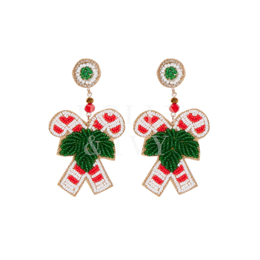 Double Candy Cane Earrings