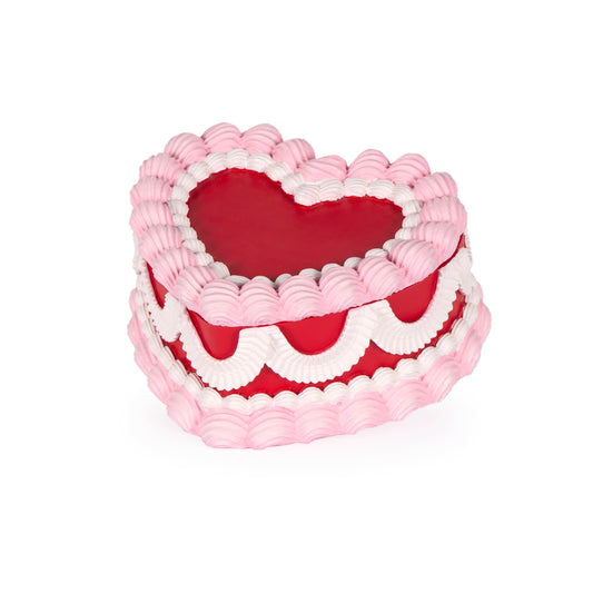 RED VINTAGE HEART BOX