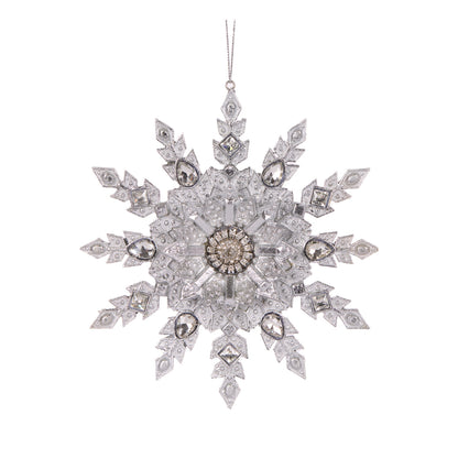 17cm Silver Deco Snowflake Ornament