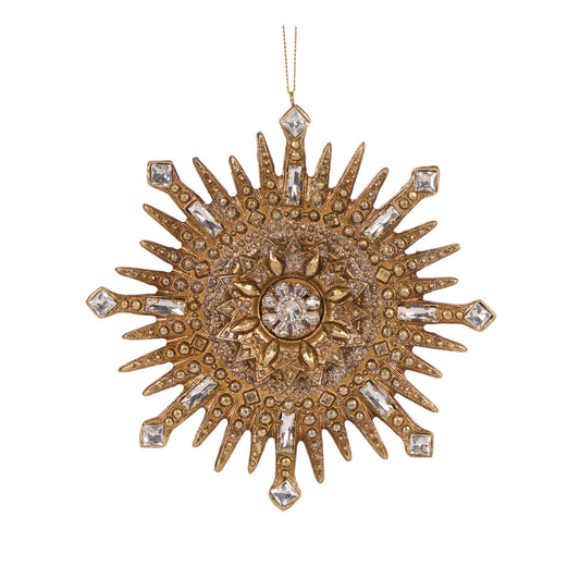 17 CM GOLD DECO BURST ORNAMENT