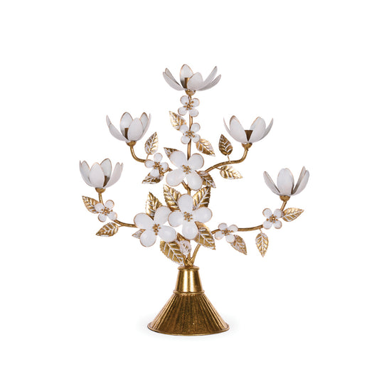 COTTON FLOWER CANDELABRA