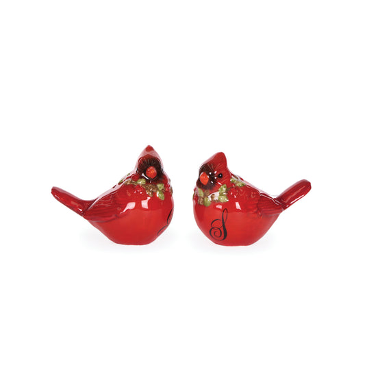 CARDINAL SALT AND PEPPER SHAKERS