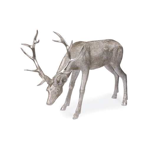 120 CM SILVER ETCHED STANDING REINDEER