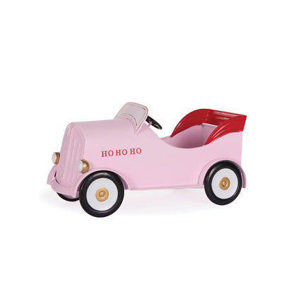 Pink Vintage Santa Car