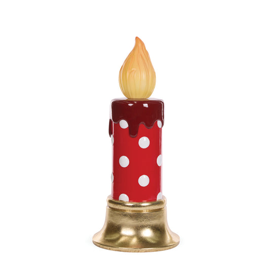 54.5 CM LED RED POLKA DOT CANDLE