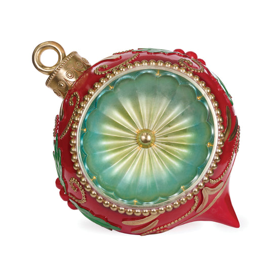 RED RETRO BAUBLE DÉCOR