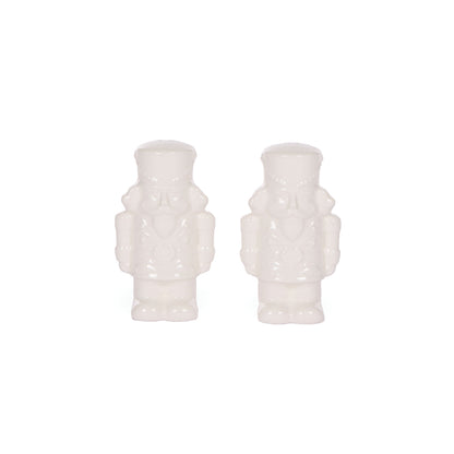 White Nutcracker Salt And Pepper Shakers