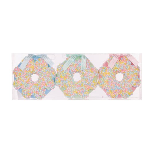 3PK SPRINKLE PASTEL DONUTS