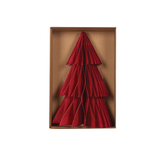 RED SHORT TABLE TOP PAPER TREE