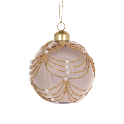Champagne Scalloped Pearl Bauble