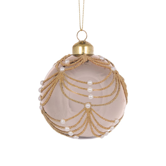 CHAMPAGNE SCALLOPED PEARL BAUBLE