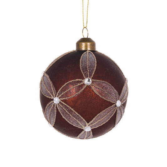 BROWN LEAF BAUBLE