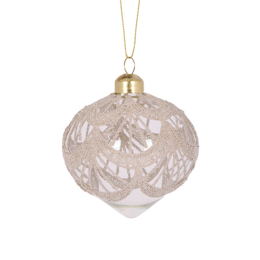 CHAMPAGNE LACE ONION BAUBLE