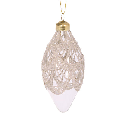 Champagne Lace Drop Bauble