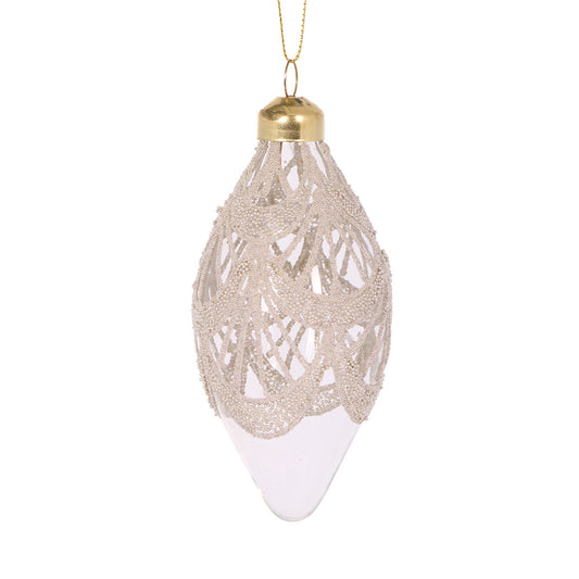 CHAMPAGNE LACE DROP BAUBLE