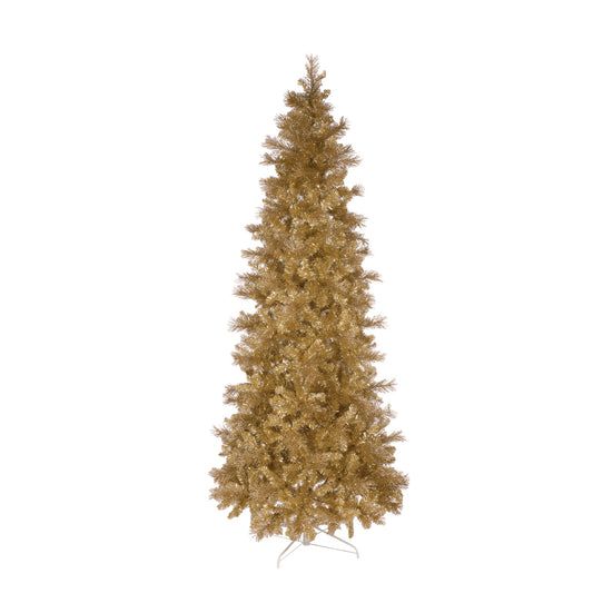 9 FT CHAMPAGNE TINSEL TREE - 650 LED