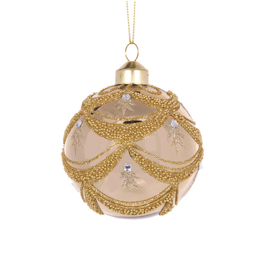 HIGH SHINE SCALLOPED GOLD BAUBLE
