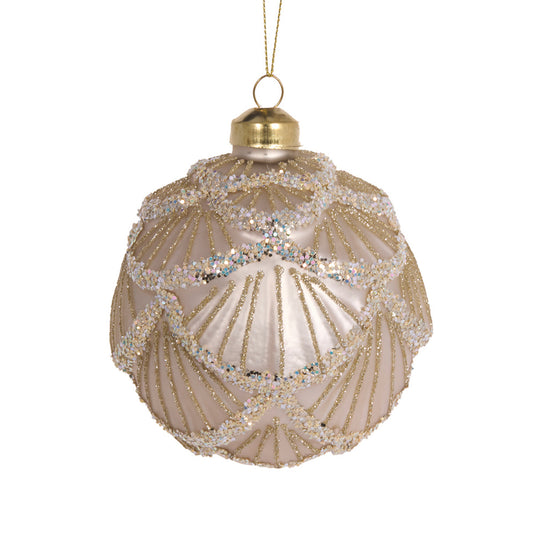 MATTE SCALE CREAM BAUBLE