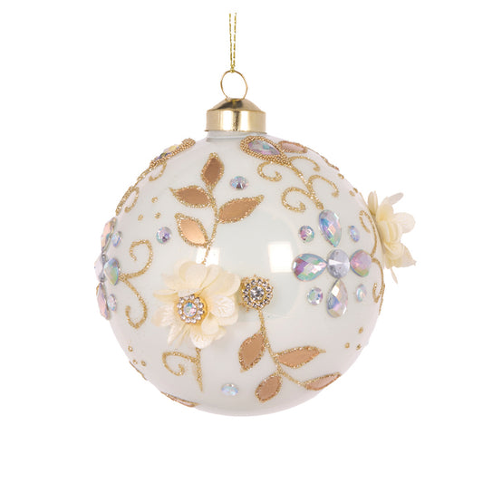 LUXE EMBELLISHED FLORET BAUBLE