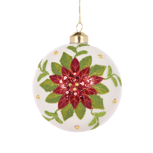 FESTIVE POINSETTIA BAUBLE