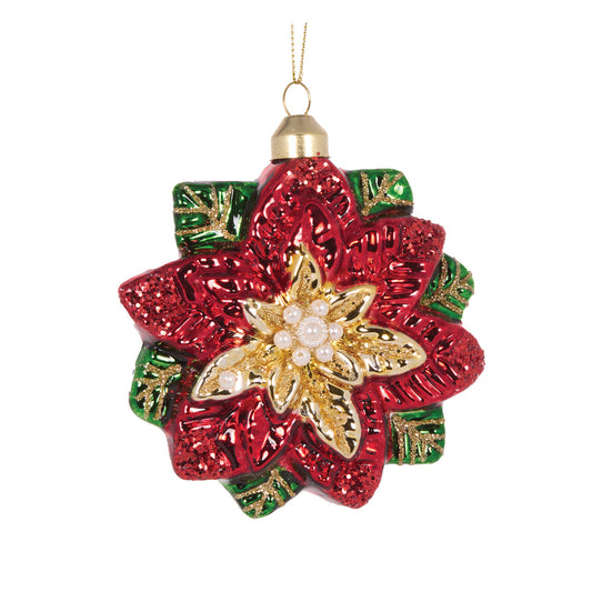 RETRO POINSETTIA ORNAMENT