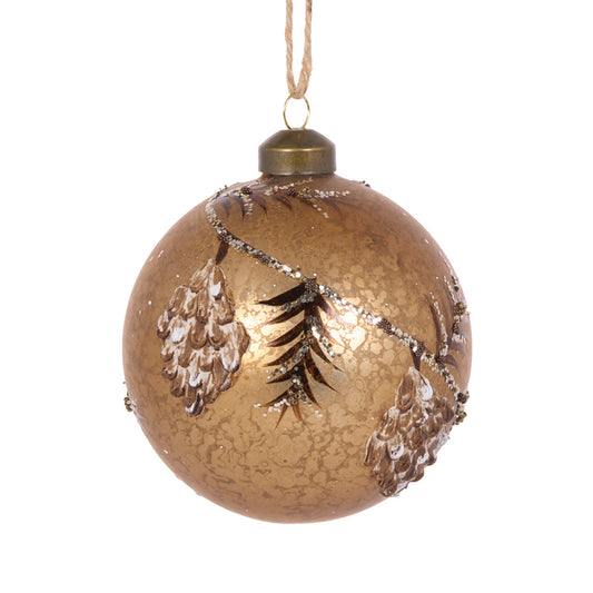 MERCURY GOLD PINECONE BAUBLE