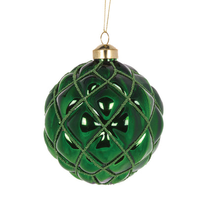 GREEN HIGH SHINE QUILT BAUBLE
