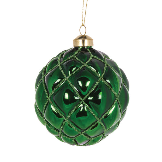 GREEN HIGH SHINE QUILT BAUBLE