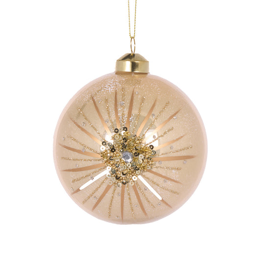 CHAMPAGNE DECO BURST BAUBLE