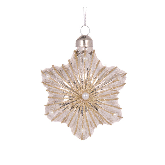 FLOWER IVORY MERCURY ORNAMENT