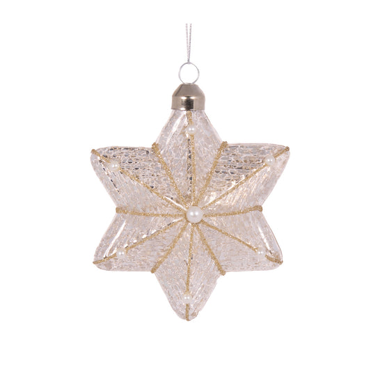 STAR IVORY MERCURY ORNAMENT
