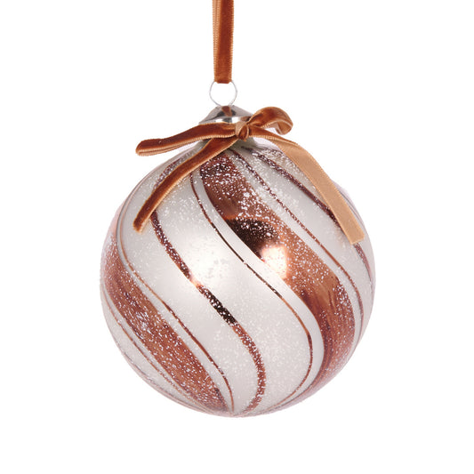 GINGERBREAD SWIRL BAUBLE
