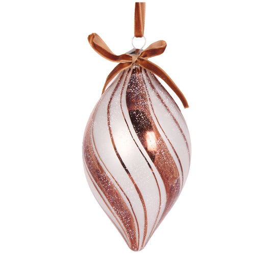 GINGERBREAD SWIRL DROP BAUBLE