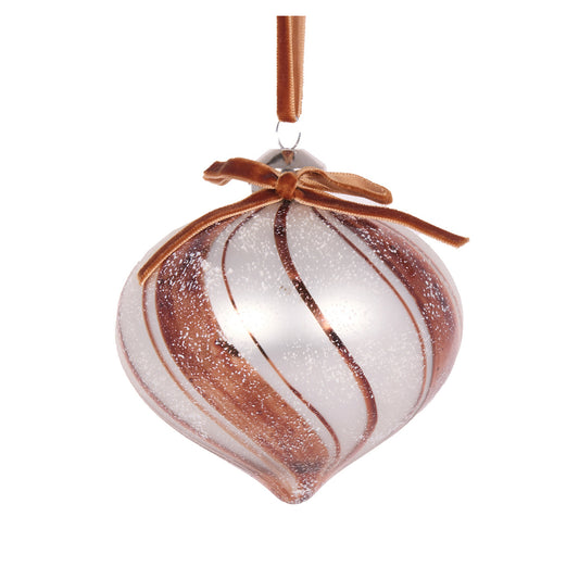 GINGERBREAD SWIRL ONION BAUBLE