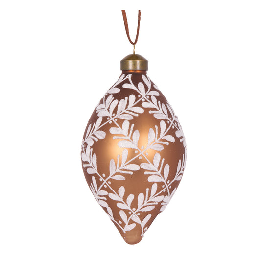 GINGERBREAD FLEUR DROP BAUBLE