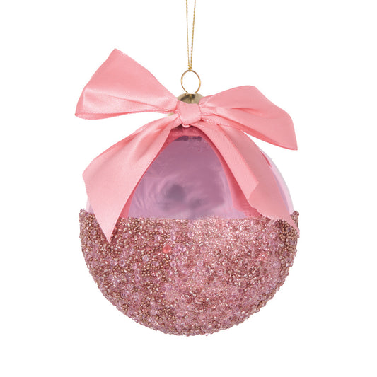GLITTER DIPPED BOW BAUBLE