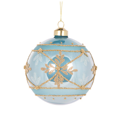 Blue Embellished Deco Bauble