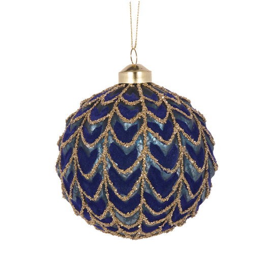 ROYAL BLUE PLEATED BAUBLE