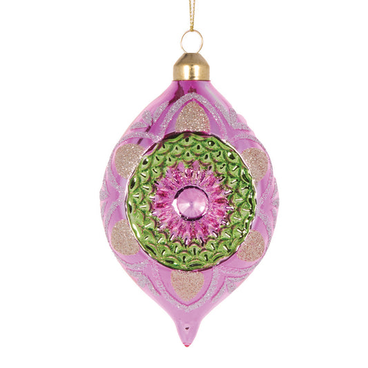 RETRO PINK VINTAGE DROP BAUBLE