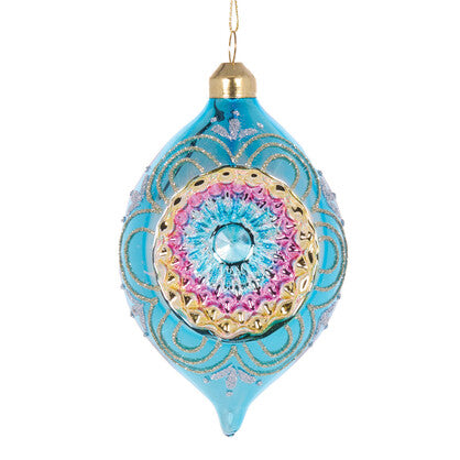 Retro Blue Vintage Drop Bauble